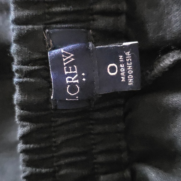 J. Crew Black Linen & Cotton Pants.  Size 0 - Picture 9 of 10